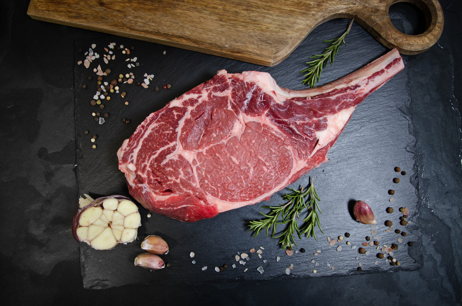 detail Tomahawk steak Bio