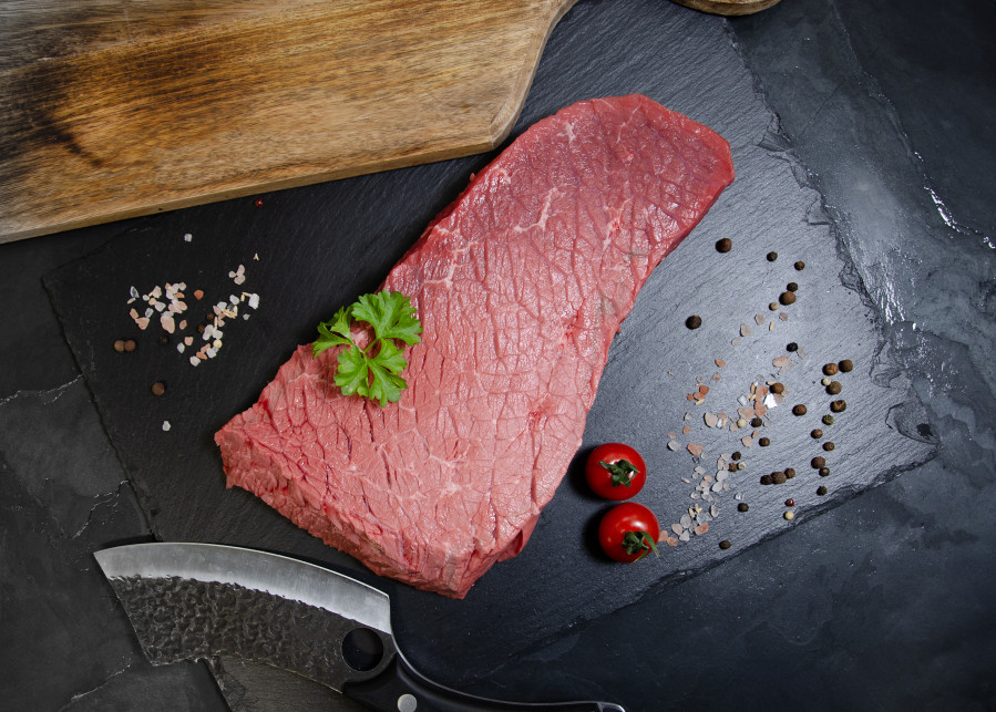 detail Vrchní šál - steak Bio