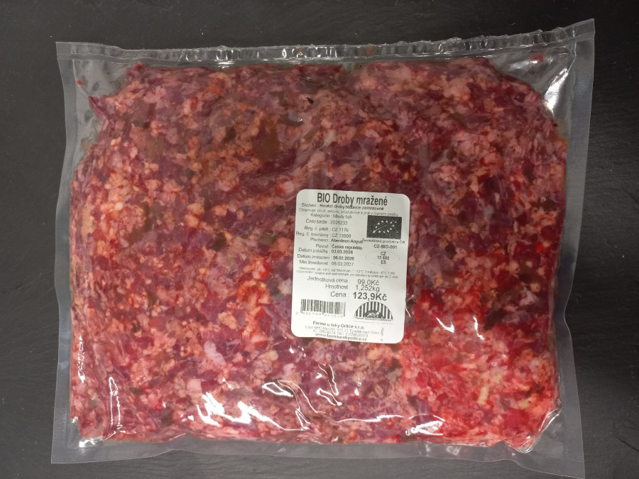 detail Droby mleté mražené Bio AKCE 75%